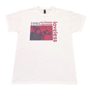 My Bloody Valentine Loveless 1991 Graphic T-Shirt White Mens Short Sleeve Tee